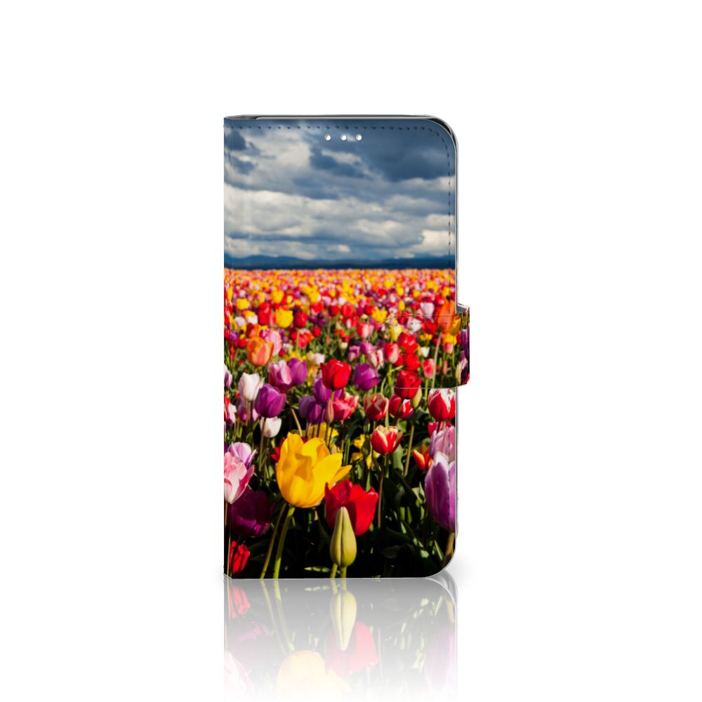 Huawei P30 Pro Hoesje Tulpen telefoonhoesje tulpenveld voorkant