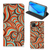 Huawei P40 Lite Bookcase Retro Retro print vooraanzicht.