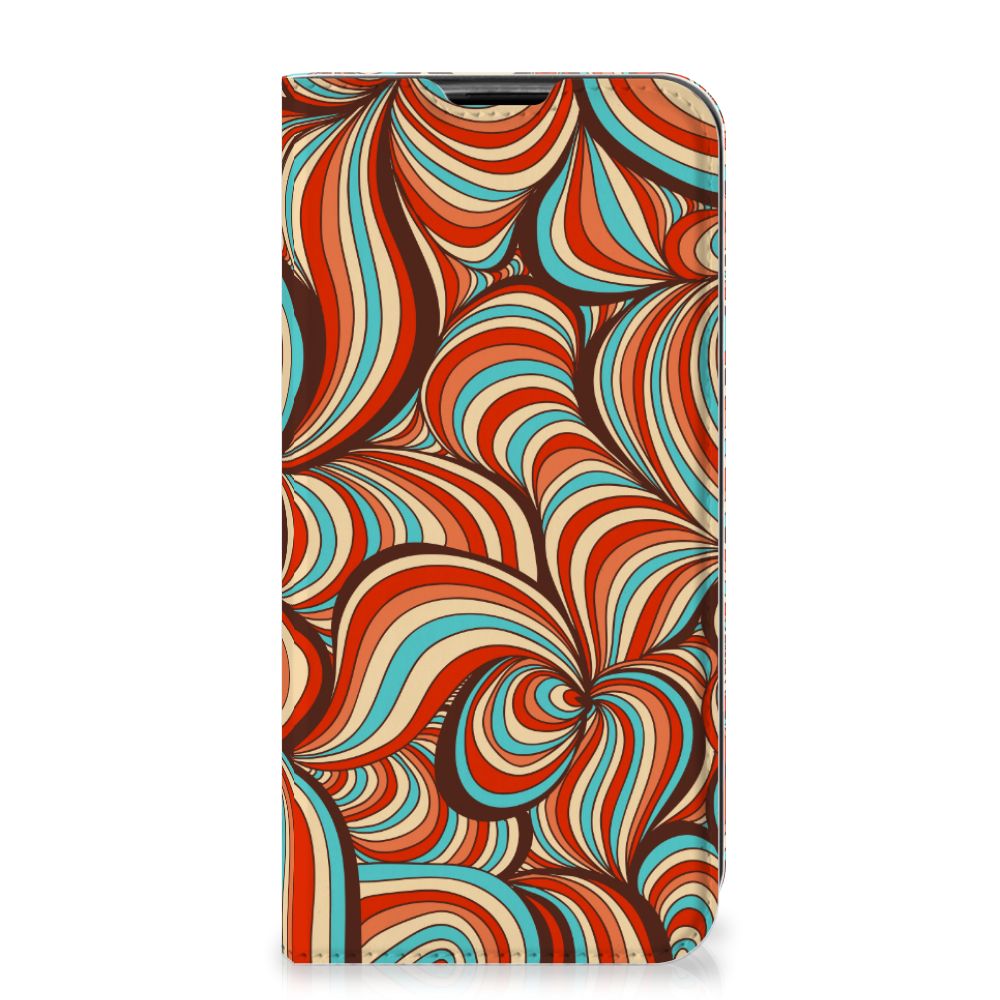 Huawei P40 Lite Bookcase Retro Retro print voorkant.