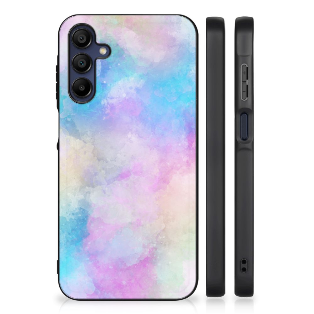 Samsung Galaxy A15 kleurrijke telefoonhoesje watercolor light achterkant zijkanten