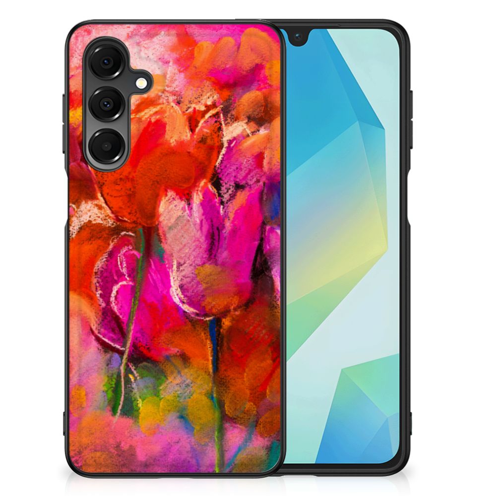Samsung Galaxy A16 5G/4G Kleurrijke Telefoonhoesje Tulips achterkant