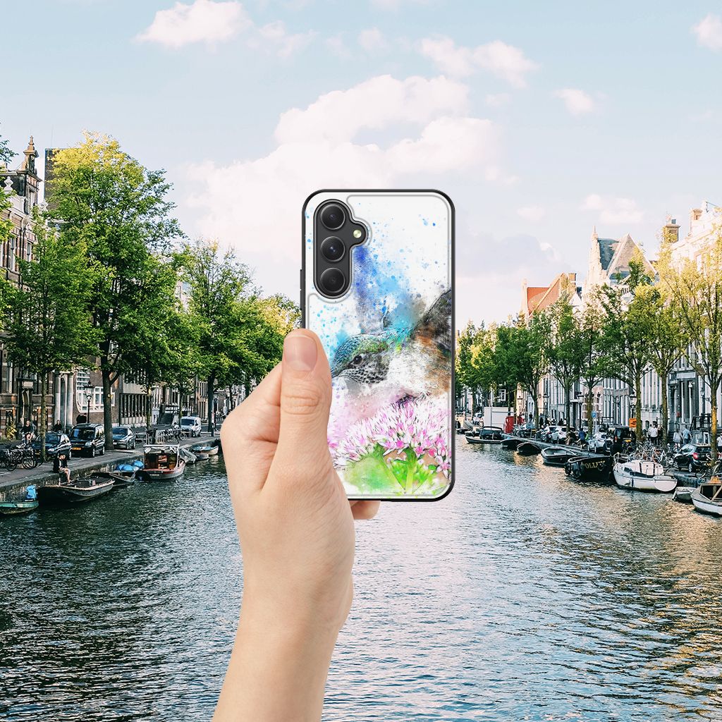 Samsung Galaxy A54 Kleurrijke Telefoonhoesje Vogel watercoloring hand uitzicht