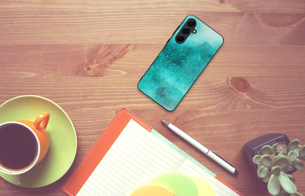 Kleurrijke Telefoonhoesje Samsung Galaxy A55 Painting Blue B2C Telecom
