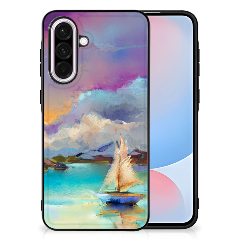 Samsung Galaxy A56 Kleurrijke Telefoonhoesje Boat watercoloring achterzijde