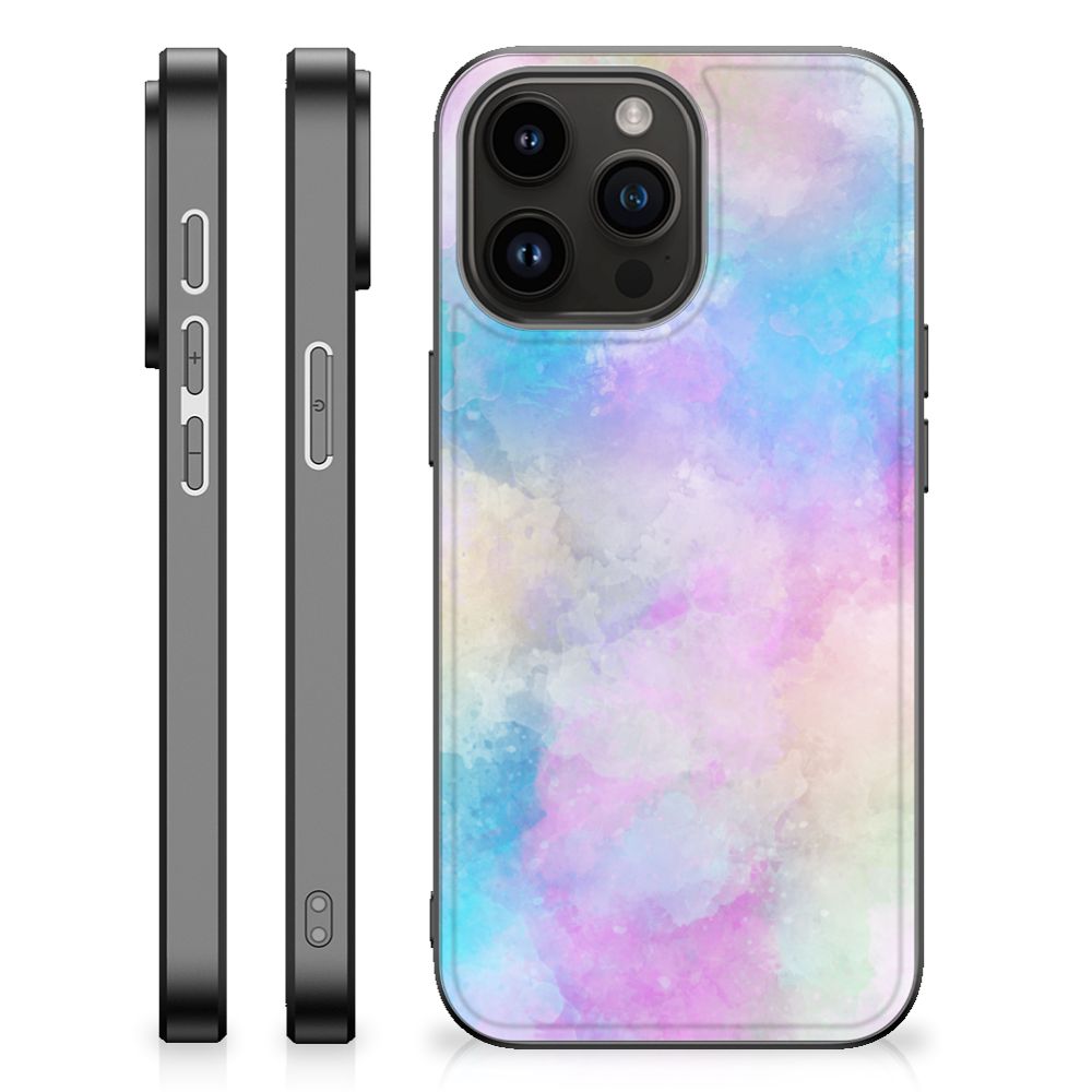 Apple iPhone 15 Pro Max Kleurrijke Telefoonhoesje iPhone 15 Pro Max Watercolor Light achterkant zijkanten