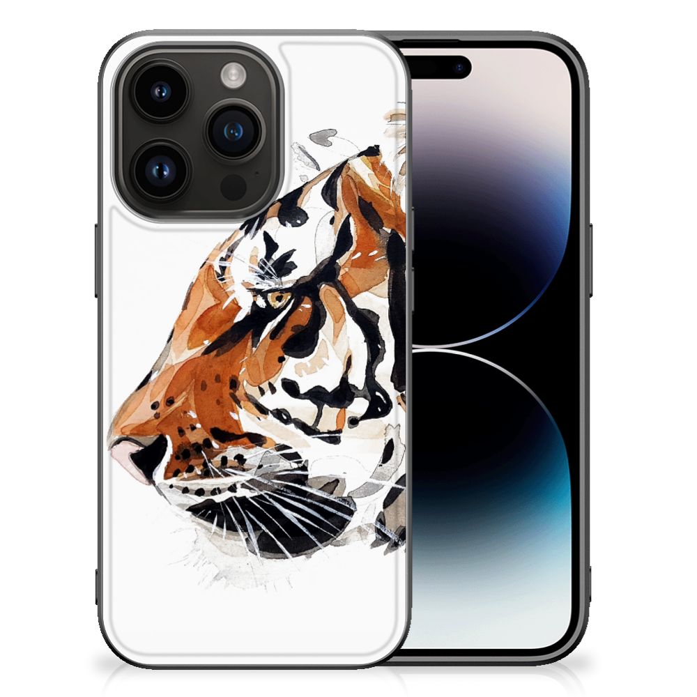 Kleurrijke Telefoonhoesje iPhone 15 Pro Watercolor Tiger B2C Telecom