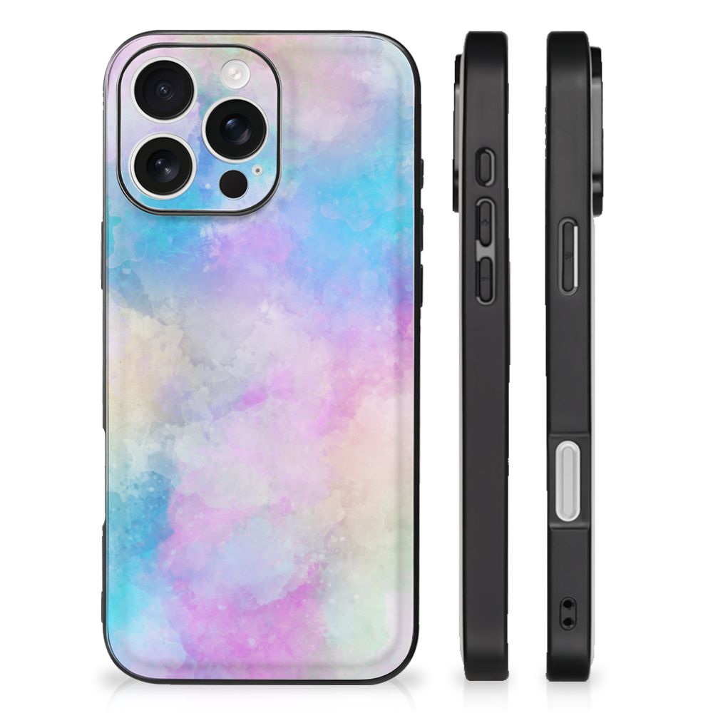 Apple iPhone 16 Pro Kleurrijke Telefoonhoesje Watercolor Light achterkant zijkanten