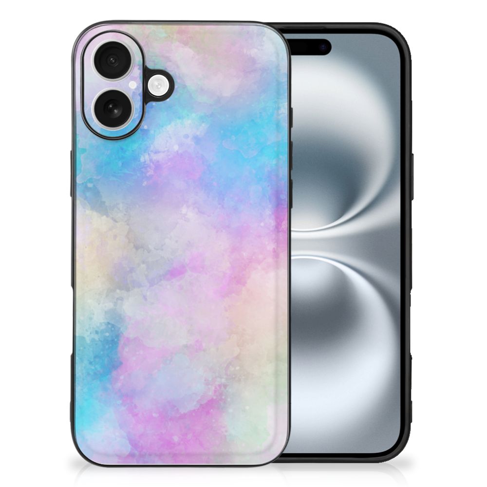 Apple iPhone 16 Kleurrijke Telefoonhoesje iPhone 16 Watercolor Light achterkant