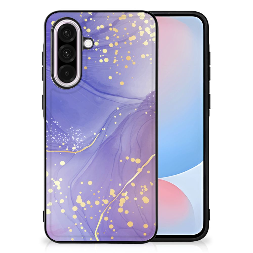 Samsung Galaxy A56 Kleurrijke Telefoonhoesje Watercolor Paars achteraanzicht