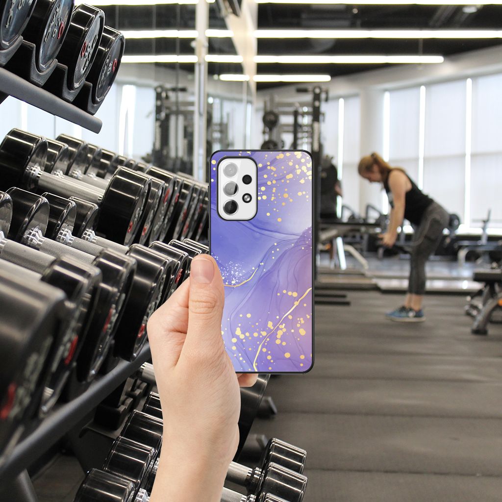 Kleurrijke Telefoonhoesje voor Samsung Galaxy A73 Watercolor Paars B2C Telecom