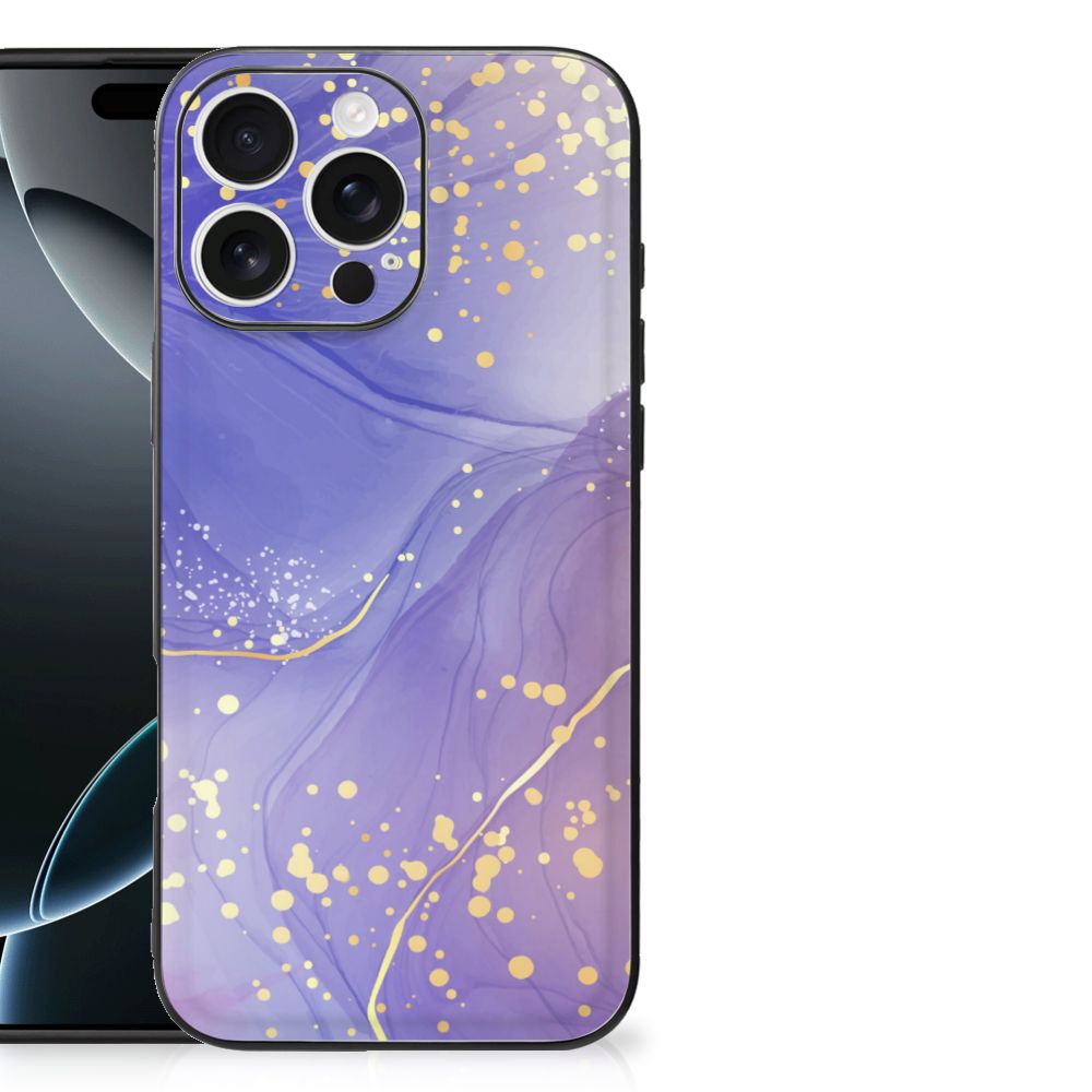 iPhone 16 Pro Max Kleurrijke Telefoonhoesje voor iPhone 16 Pro Max Watercolor Paars aanzicht