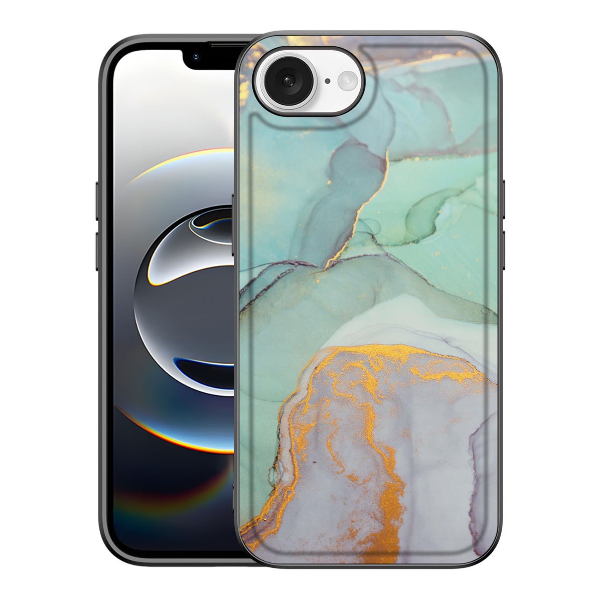iPhone 16e Kleurrijke Telefoonhoesje voor iPhone 16e Watercolor Mix voorkant
