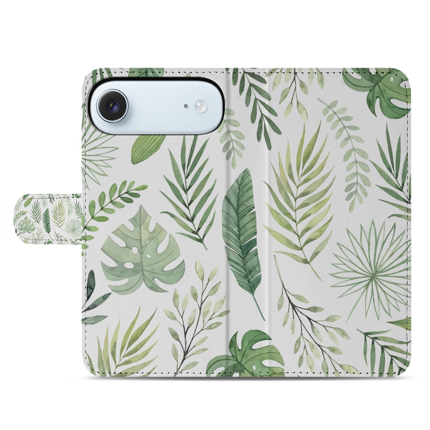 Leaves Hoesje Voor iPhone Air Bookcase bladprint voorzijde
