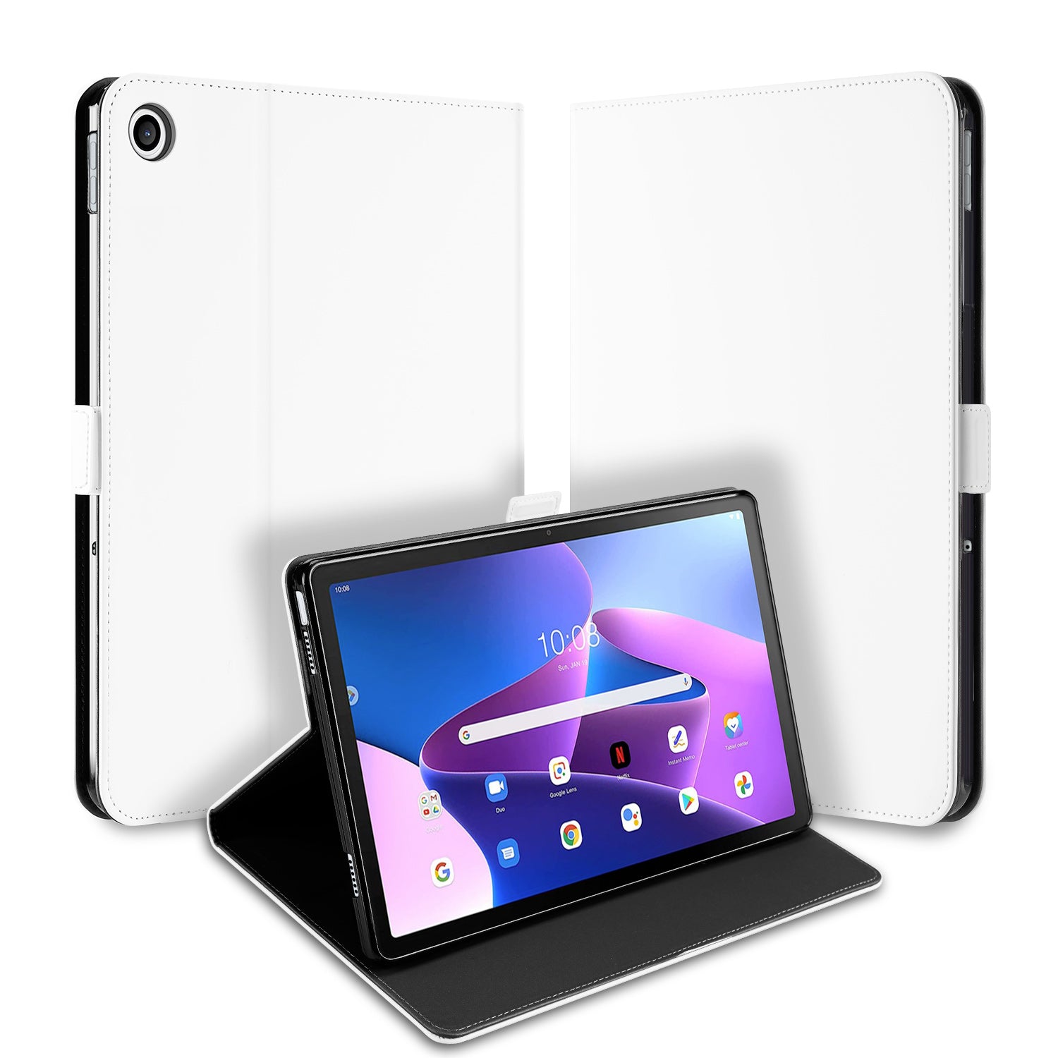 Lenovo Tab M10 Plus (3e generatie) 10.6 inch Hoes Wit met Standaardfunctie