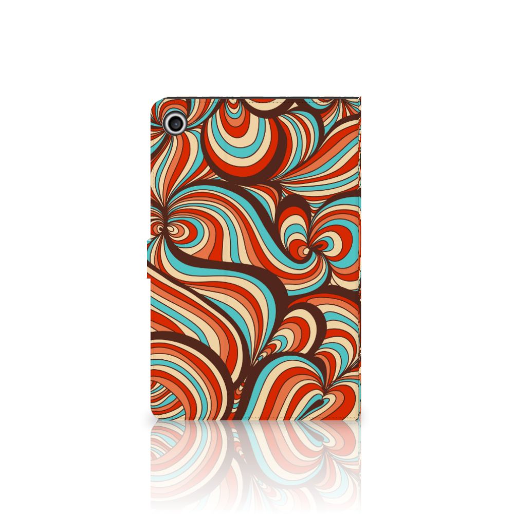Lenovo Tab M10 Plus 3rd Gen 10.6 inch Hoes Retro design kleurrijk aanzicht