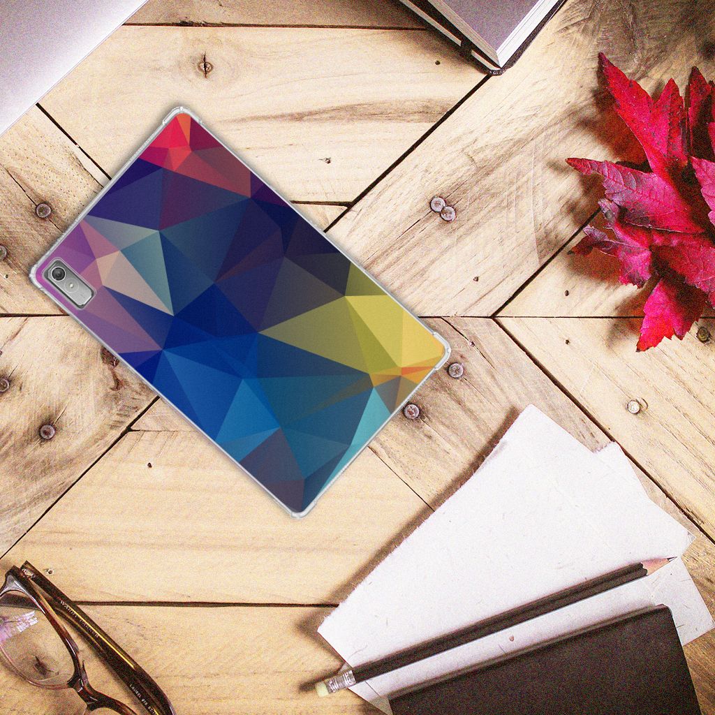Lenovo Tab P11 Gen 2 Back Cover Polygon Dark bovenaanzicht abstract