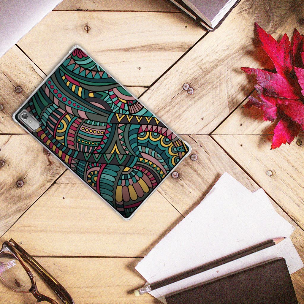 Lenovo Tab P11 Gen 2 Hippe Hoes Aztec tabletcase design Aztec bovenaanzicht