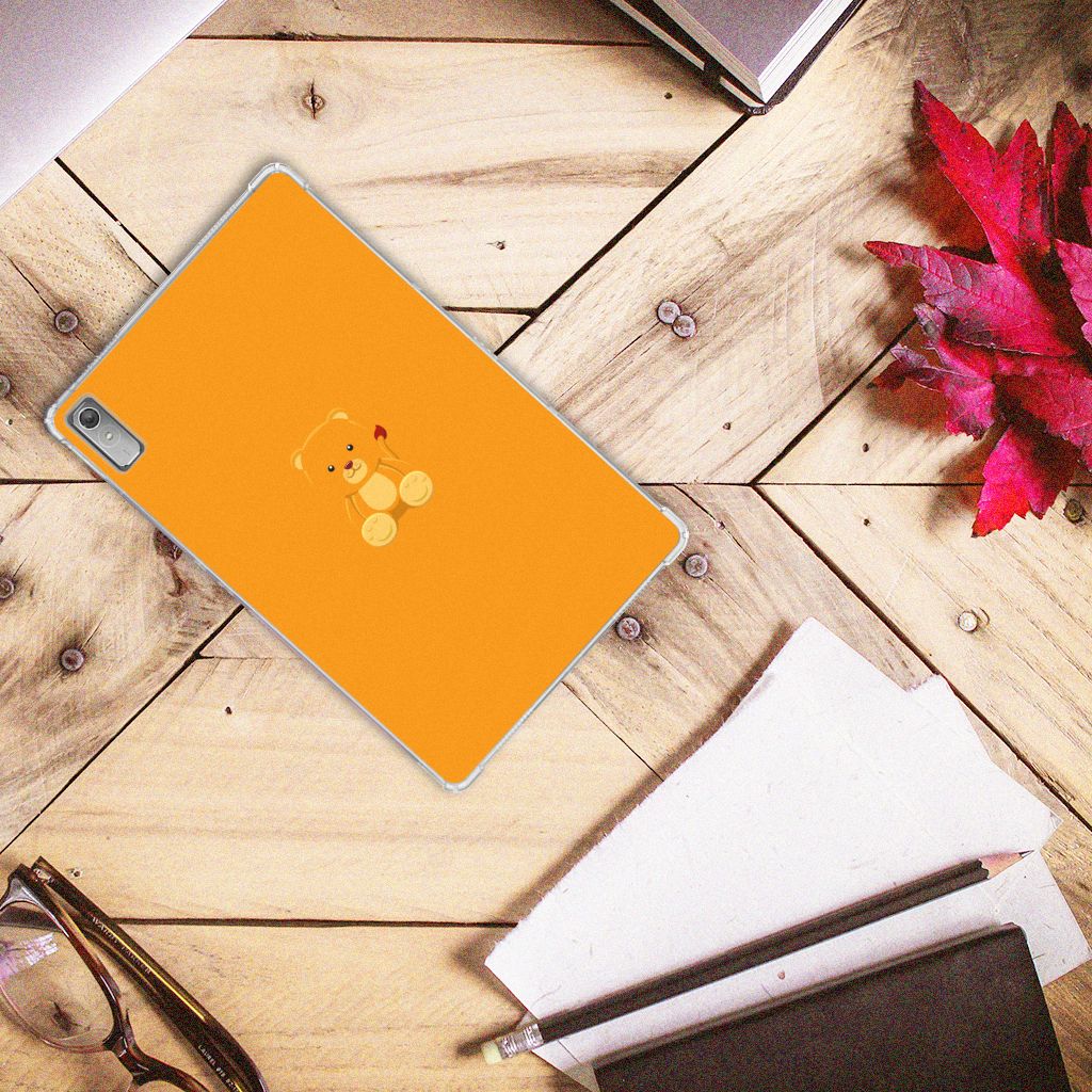 Lenovo Tab P11 Gen 2 Tablet Back Cover Baby Beer teddybeer oranje design bovenaanzicht