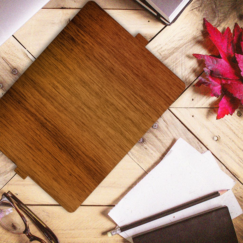 Lenovo Tab P11 Gen 2 Tablet Book Cover Donker Hout bovenaanzicht