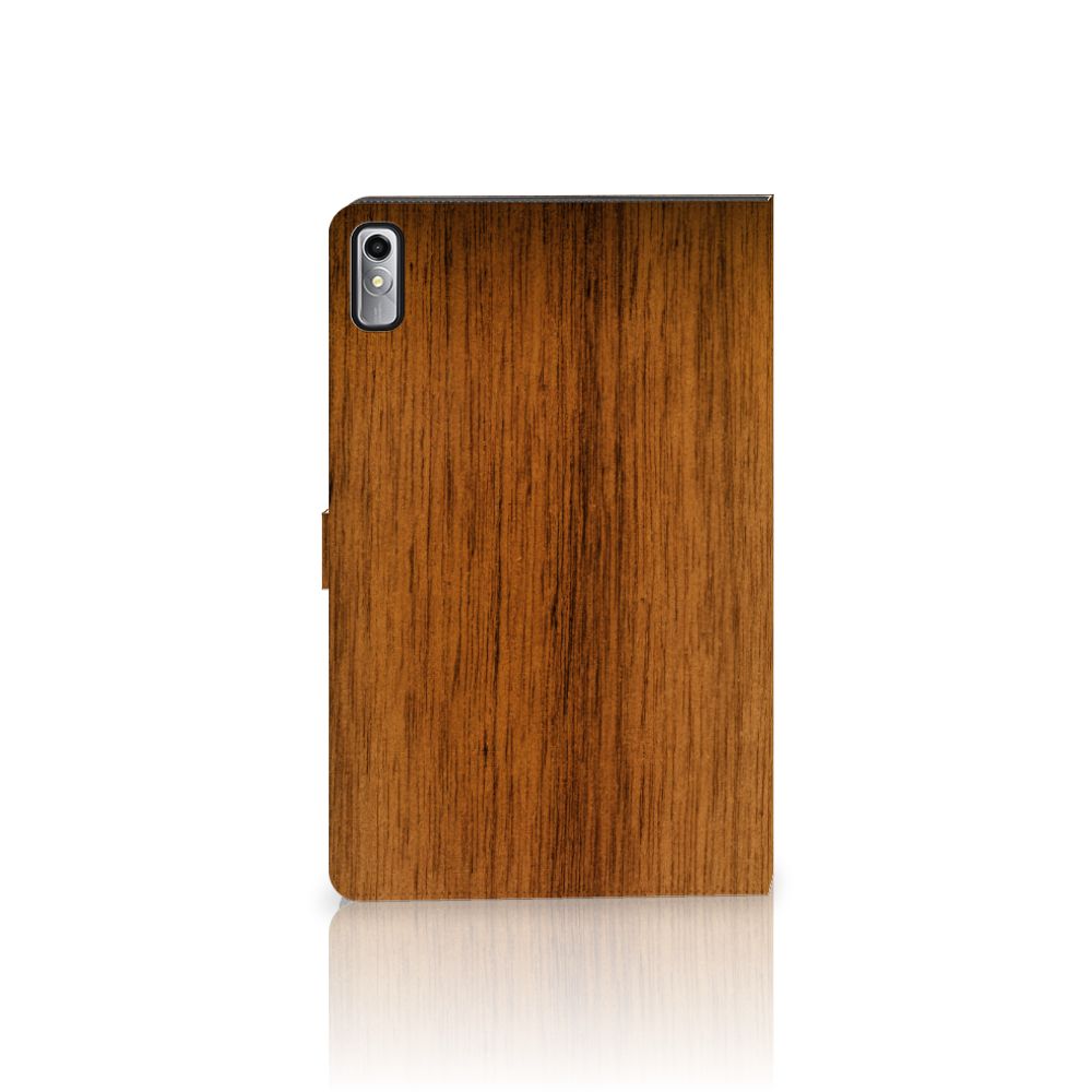 Lenovo Tab P11 Gen 2 Tablet Book Cover Donker Hout achterkant