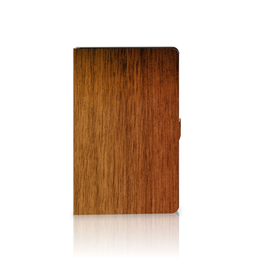 Lenovo Tab P11 Gen 2 Tablet Book Cover Donker Hout aanzicht houten oppervlak