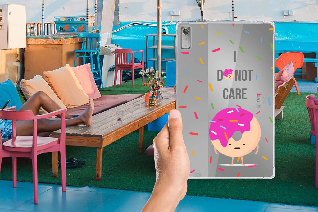 Lenovo Tab P11 Gen 2 Tablet Cover Donut Roze tablet hoesje donut ontwerp aanzicht