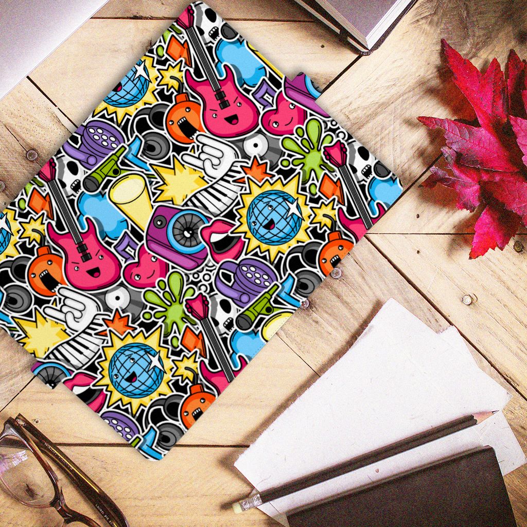 Lenovo Tab P11 Gen 2 Tablet Hoes met standaard Punk Rock kleurrijk ontwerp bovenaanzicht