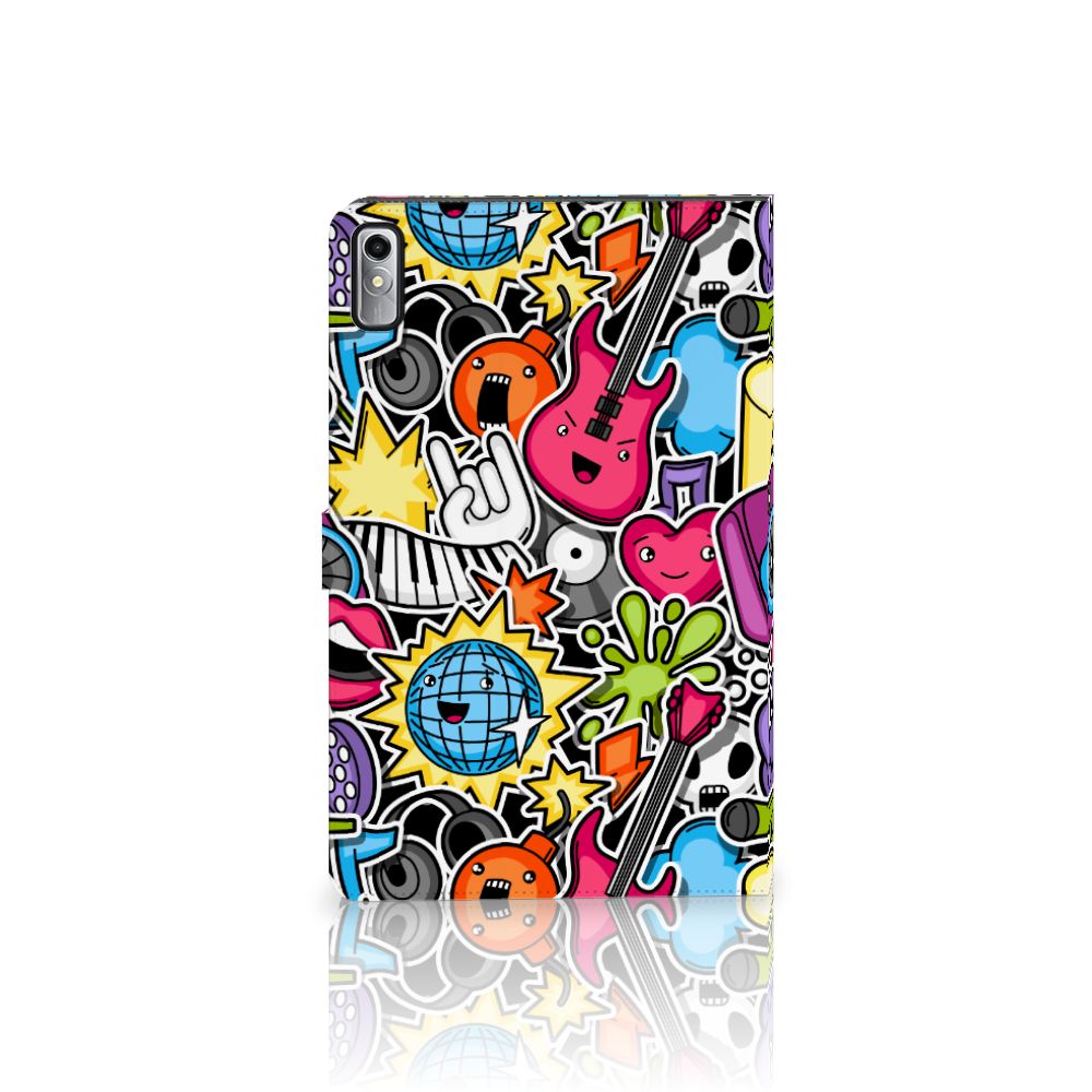 Lenovo Tab P11 Gen 2 Tablet Hoes met standaard Punk Rock design kleurrijk aanzicht