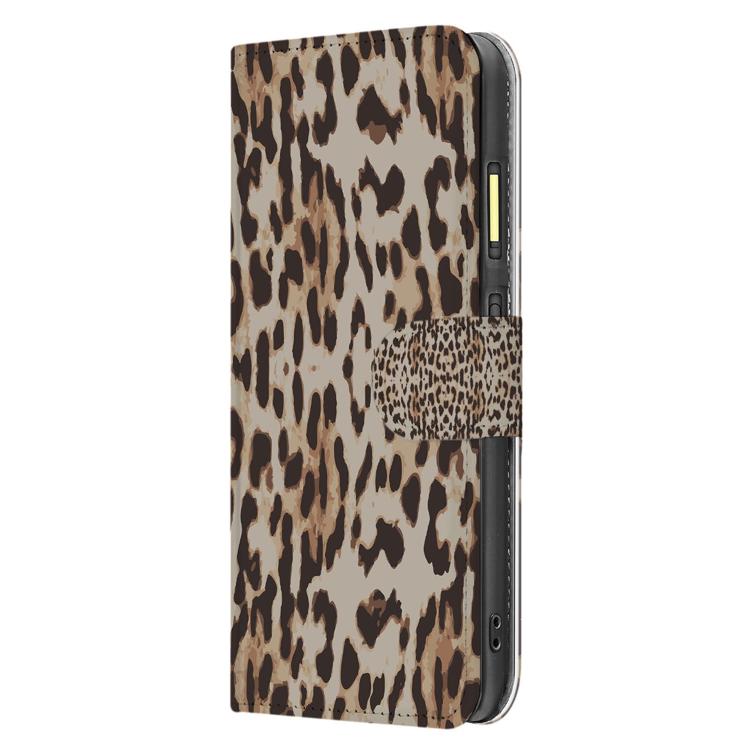 Leopard Luxe Fairphone 6 Professionele Luxe Edition Book Case Leopard design zijaanzicht