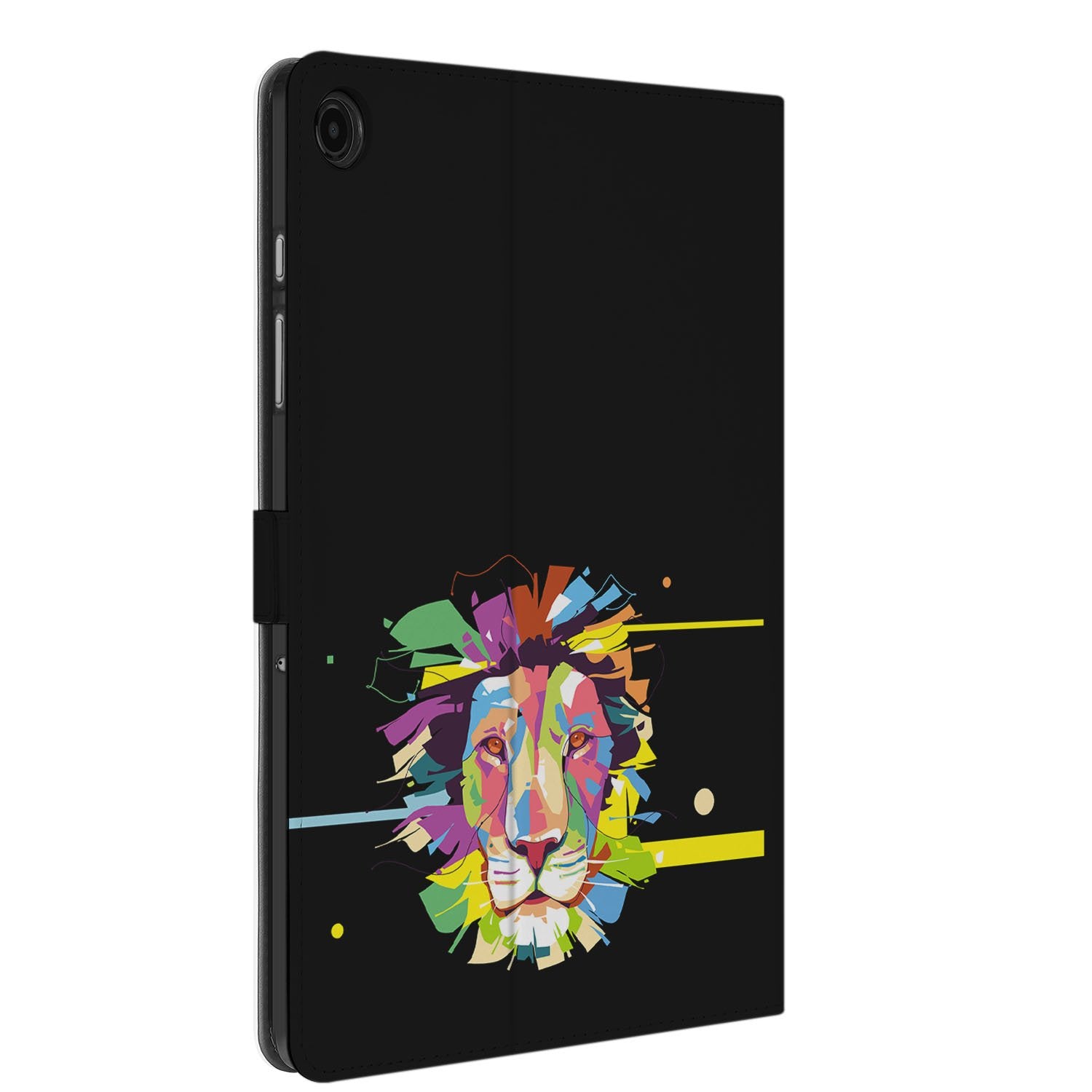 Lion Color Tablet Hoesje met Standaard Samsung Galaxy Tab A11 Plus design lion kleurig aanzicht