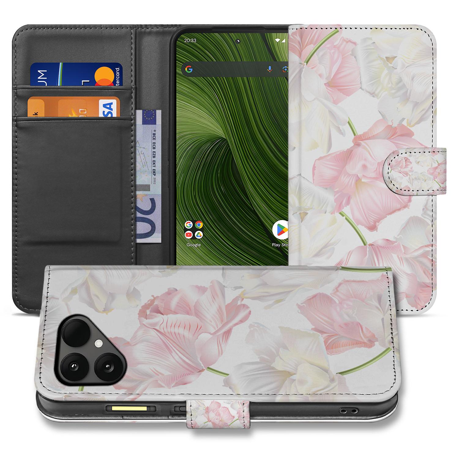 Lovely Flowers Fairphone 6 Portemonnee Hoesje Magneetsluiting boekcase voorkant
