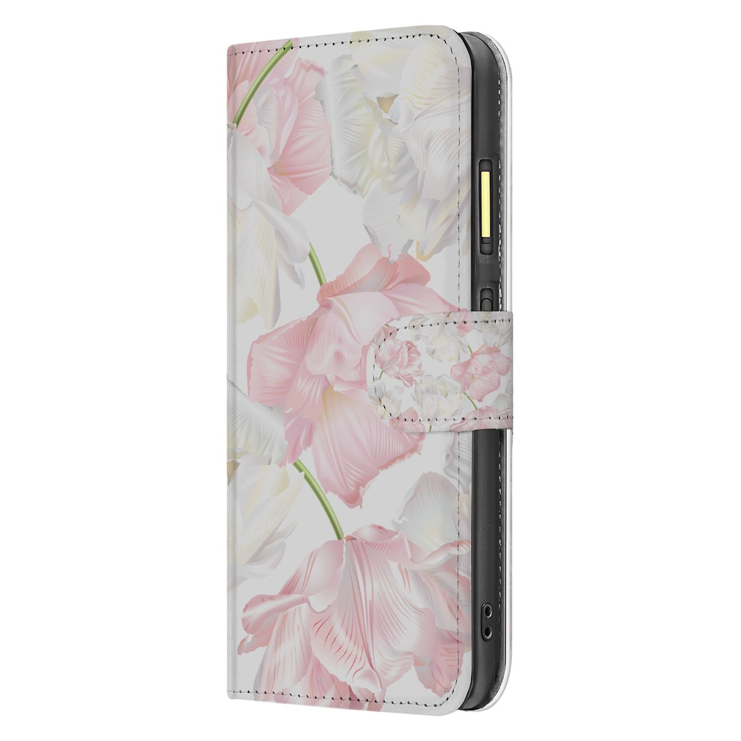 Fairphone 6 Lovely Flowers Portemonnee Hoesje Magneetsluiting zijkant