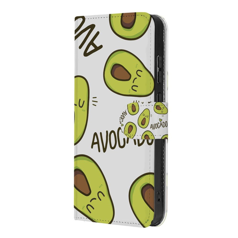 Motorola Moto G86 Book Case Avocado Singing Groen vooraanzicht.