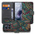 Motorola Moto G86 Hoesje Aztec wallet hoesje kleurrijke print voor- en achteraanzicht.
