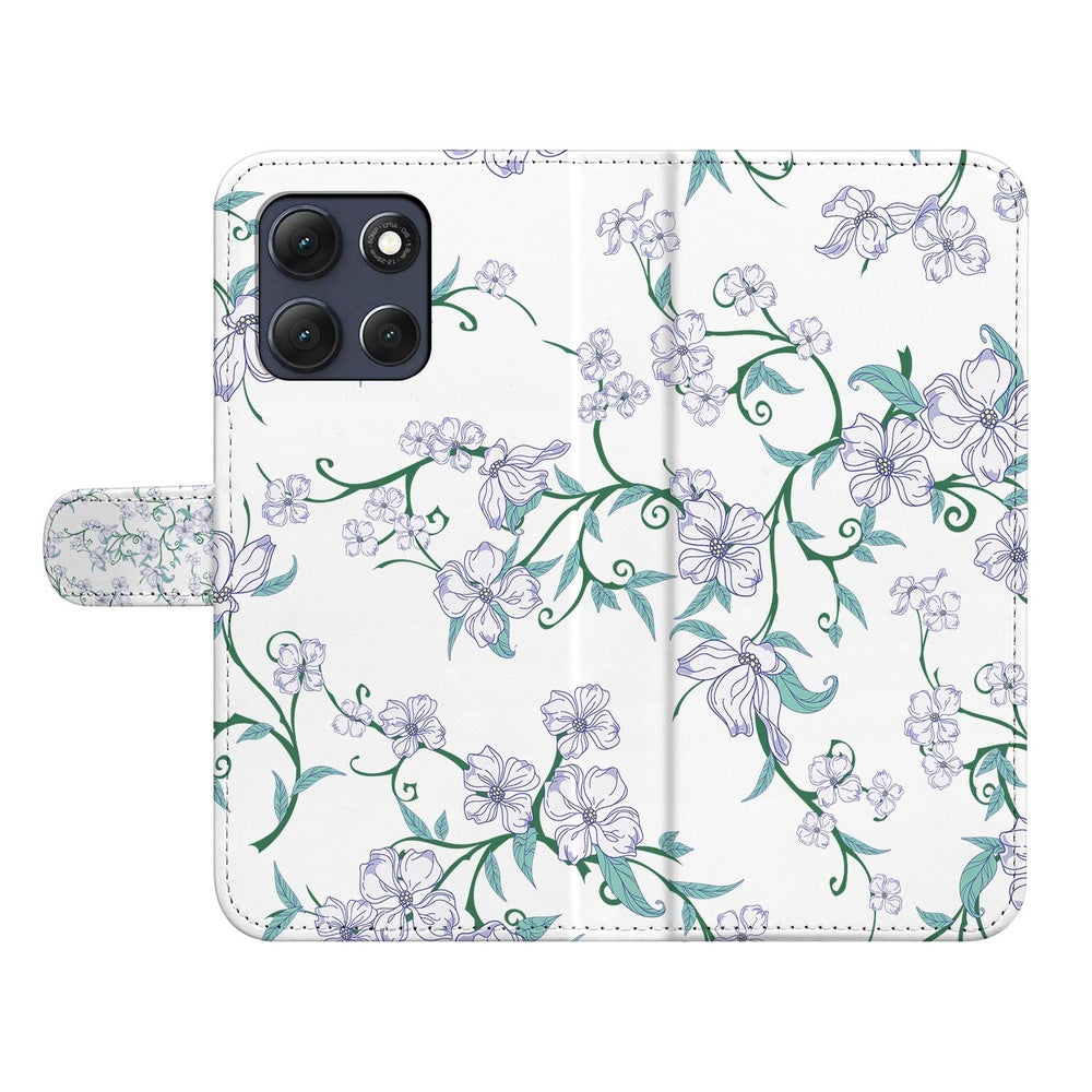 Motorola Moto G86 Book Case Hoesje Blossom White Vooraanzicht.
