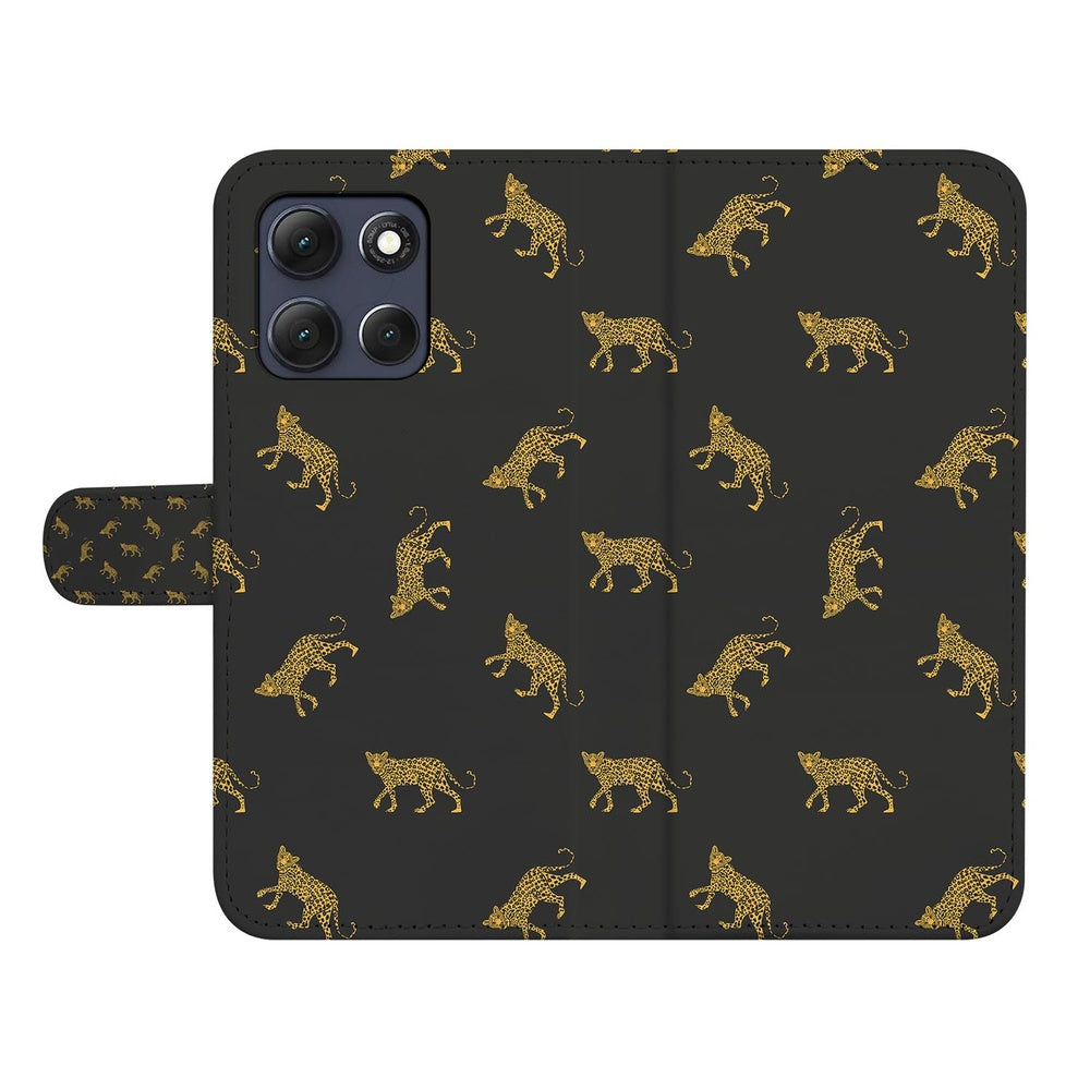 Motorola Moto G86 Telefoonhoesje Luipaardprint Vooraanzicht.