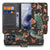 Motorola Moto G86 Bookcase Hoesje Pauw Bloemen Print Voorkant en binnenkant design met bloemen en pauw.