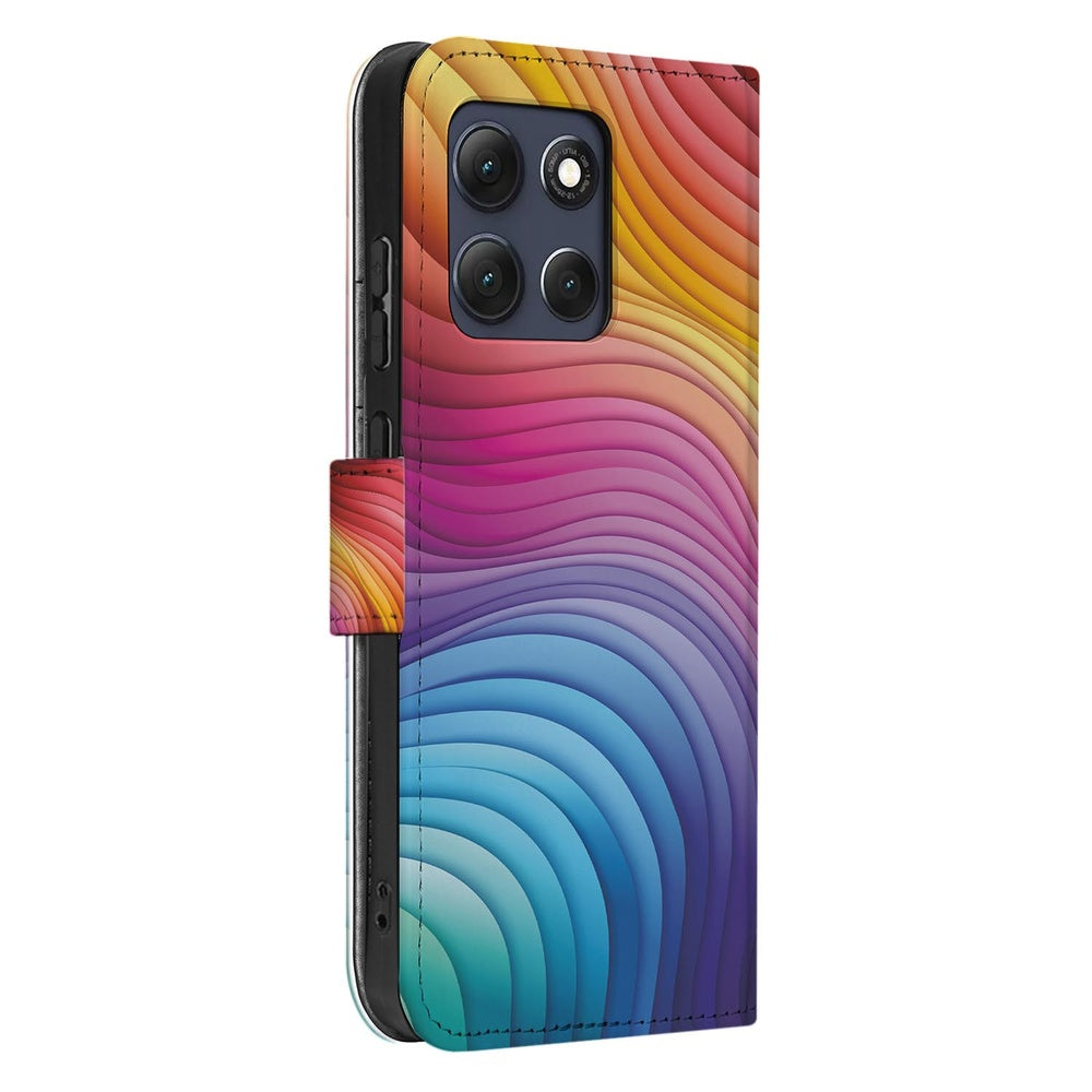 Motorola Moto G86 Plus Book Case Regenboog Vooraanzicht.