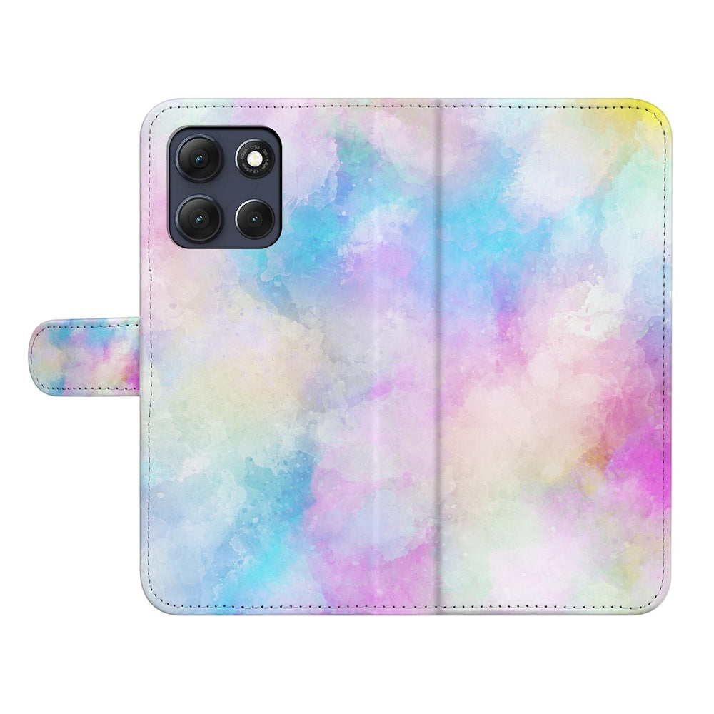 Motorola Moto G86 Bookcase Hoesje Watercolor Light watercolor pastel design front view.
