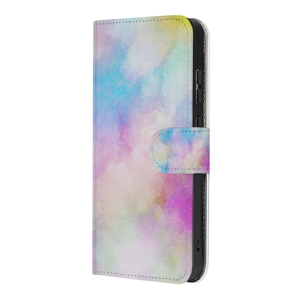 Motorola Moto G86 Bookcase Hoesje Watercolor Light Pastelverf-print Aanzicht