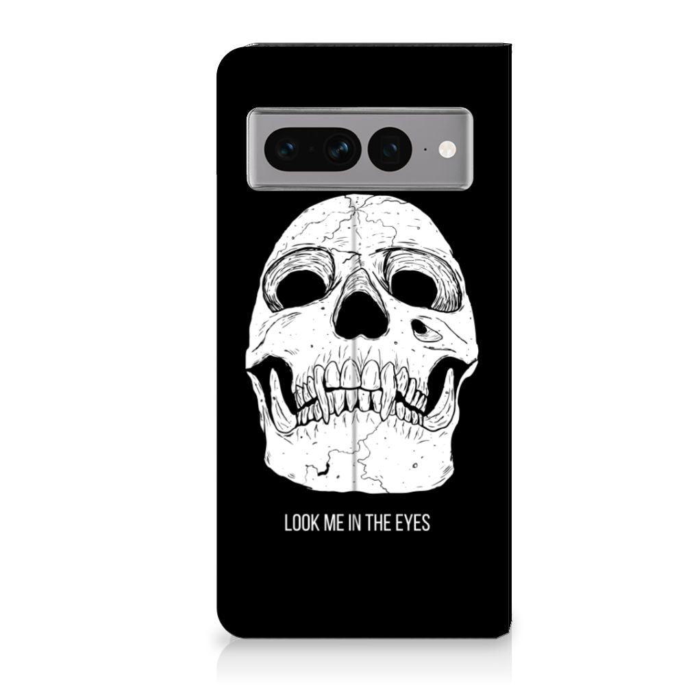 Google Pixel 7 Pro Mobiel BookCase Skull Eyes voorkant