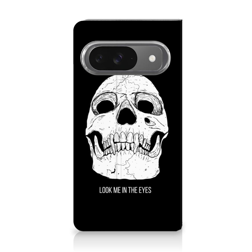 Mobiel BookCase Google Pixel 9 | 9 Pro Skull Eyes design voorkant