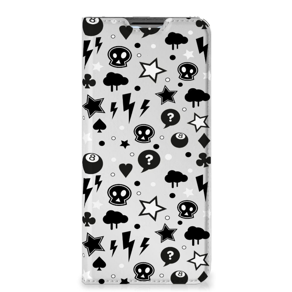 Mobiel BookCase OPPO A54s | A16 | A16s Silver Punk - B2C Telecom