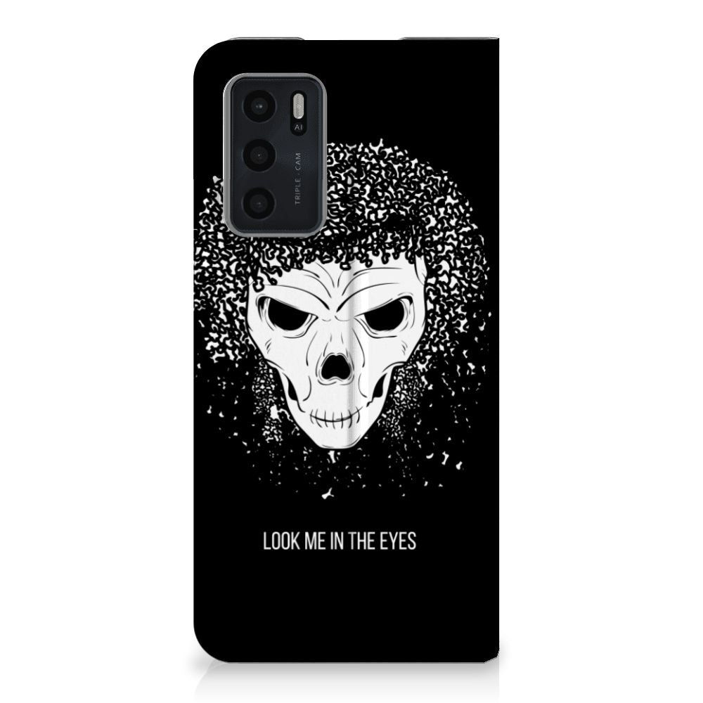 Mobiel BookCase OPPO A54s | A16 | A16s Skull Hair - B2C Telecom