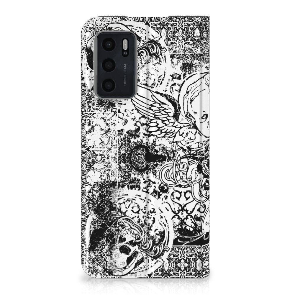 Mobiel BookCase OPPO A54s | A16 | A16s Skulls Angel - B2C Telecom