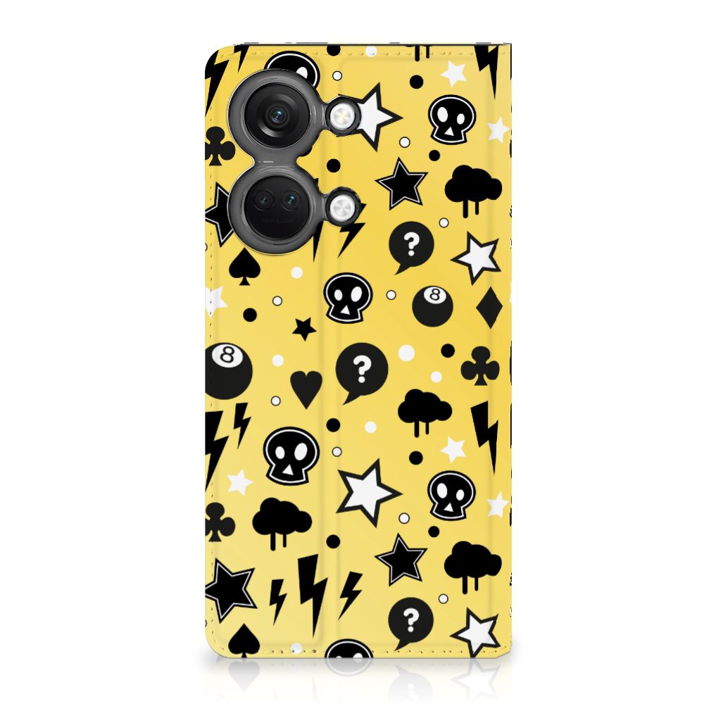 Mobiel BookCase OnePlus Nord 3 Punk Geel ontwerp voorkant