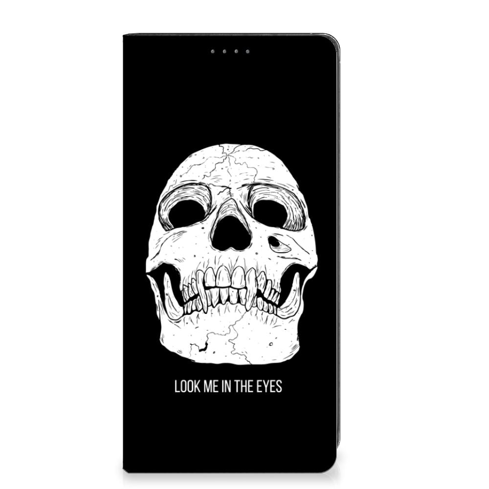 Mobiel BookCase OnePlus Nord CE 2 Lite 5G Skull Eyes skull design voorkant