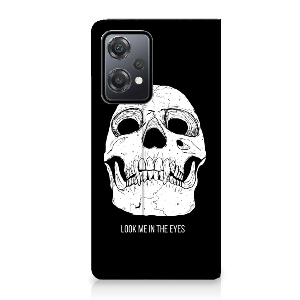 Mobiel BookCase OnePlus Nord CE 2 Lite 5G Skull Eyes design skull voorkant
