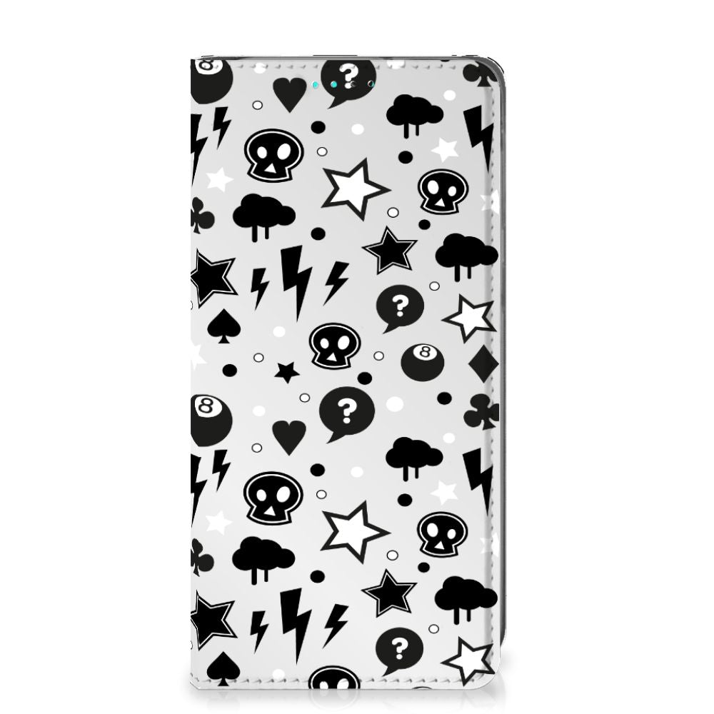 Mobiel BookCase Samsung Galaxy A40 Silver Punk