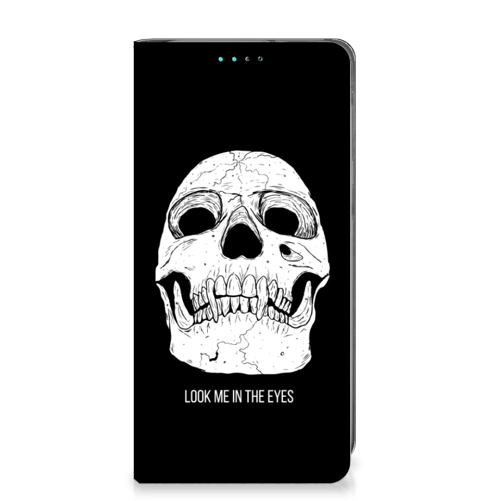 Mobiel BookCase Samsung Galaxy A40 Skull Eyes